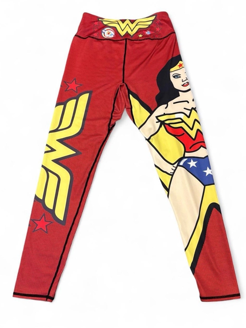 DC Comics Wonder Woman Red, Yellow, Blue Graphic Leggings
